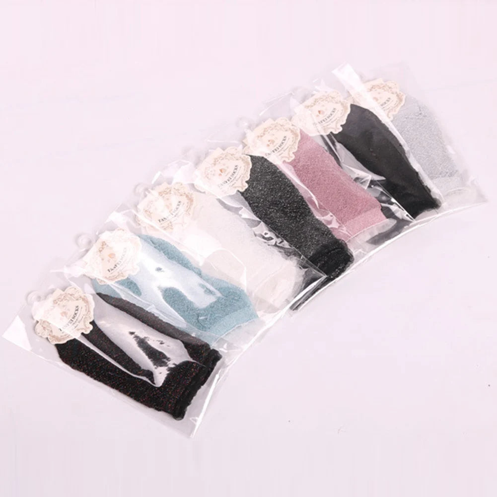 2020 Fashion Women Glitter Ankle Socks Spring Summer Thin Silky Transparent Short Socks Sexy Ladies Shiny Ruffled Socks